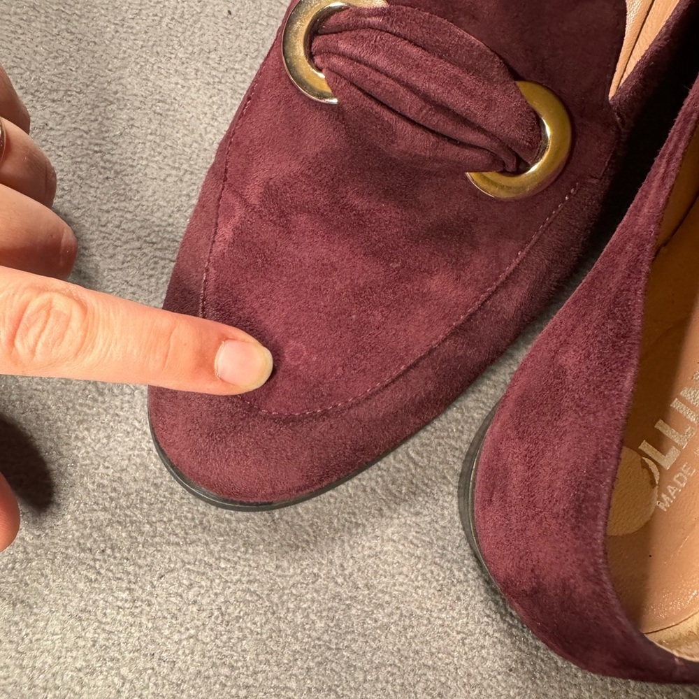 Pollini Purple Burgundy Loafers, Made in Italy - Picture 6 of 13